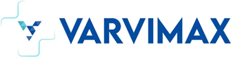 A blue logo of the company arvato